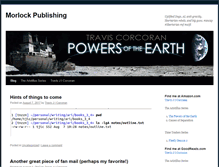 Tablet Screenshot of morlockpublishing.com